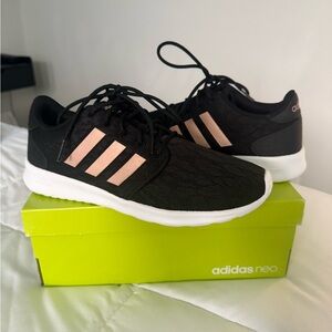Adidas Neo Women's Black and Pink Sneakers